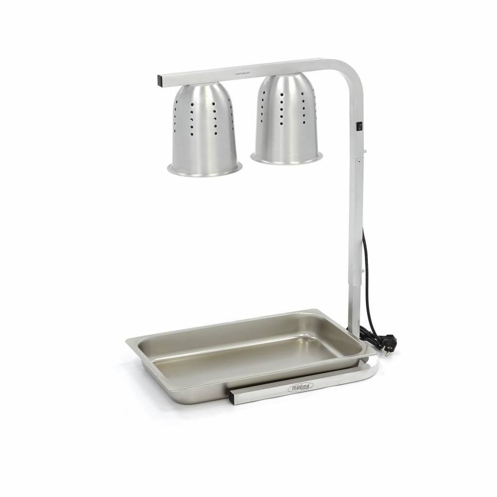 Warmtebrug - 2 Lampen - incl. Lampen en 1x 1/1 GN-Bak - MAXIMA