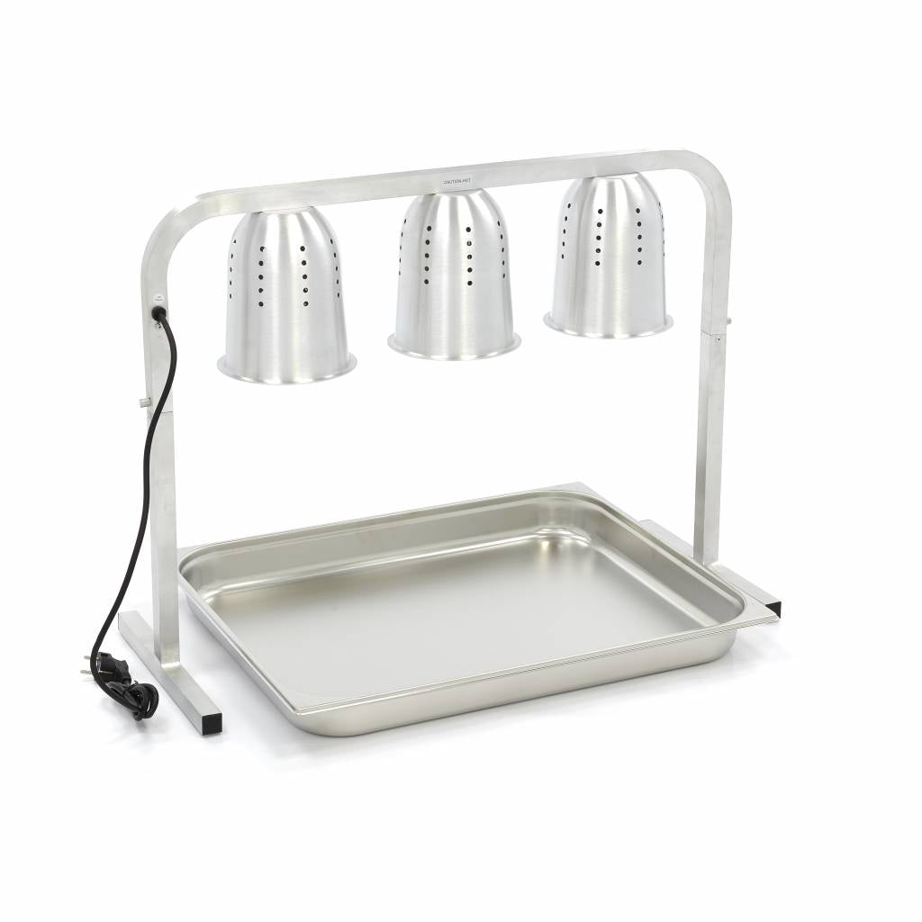 Warmtebrug - 3 Lampen - incl. Lampen en 1x 2/1 GN Bak - MAXIMA