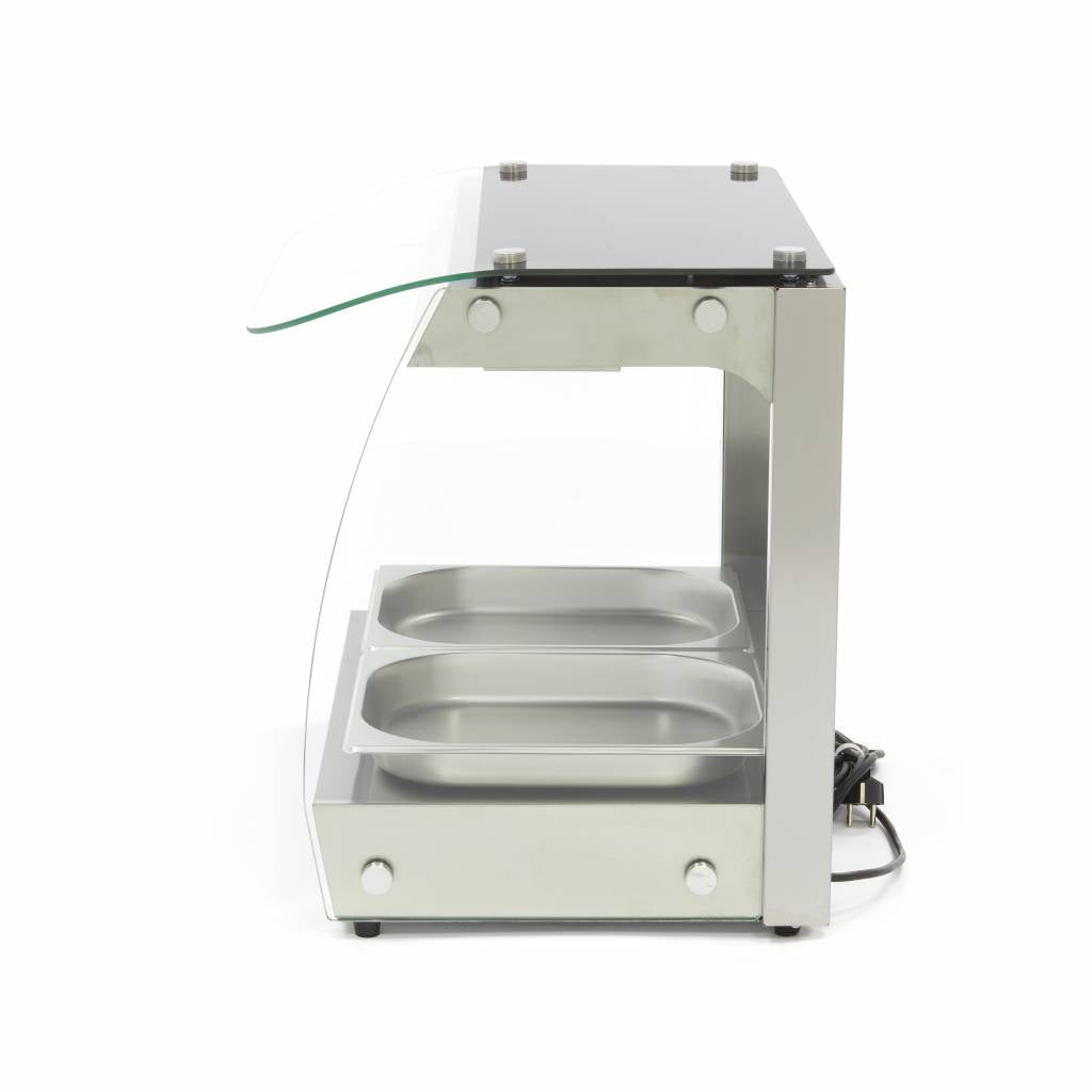 Maxima Heated Food Display - 56cm - 1 Shelf - Open - Fits 2 x 1/2 GN - 09400750