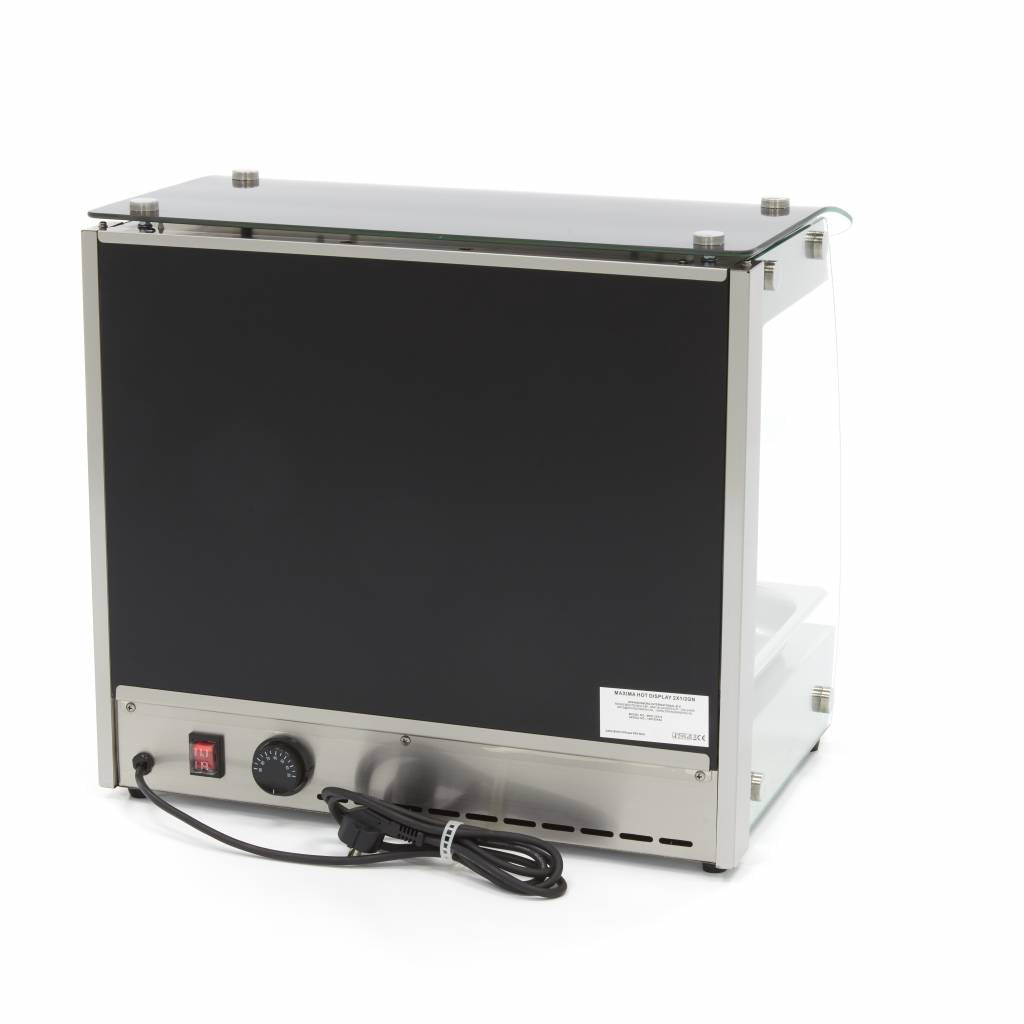 Maxima Heated Food Display - 56cm - 1 Shelf - Open - Fits 2 x 1/2 GN - 09400750