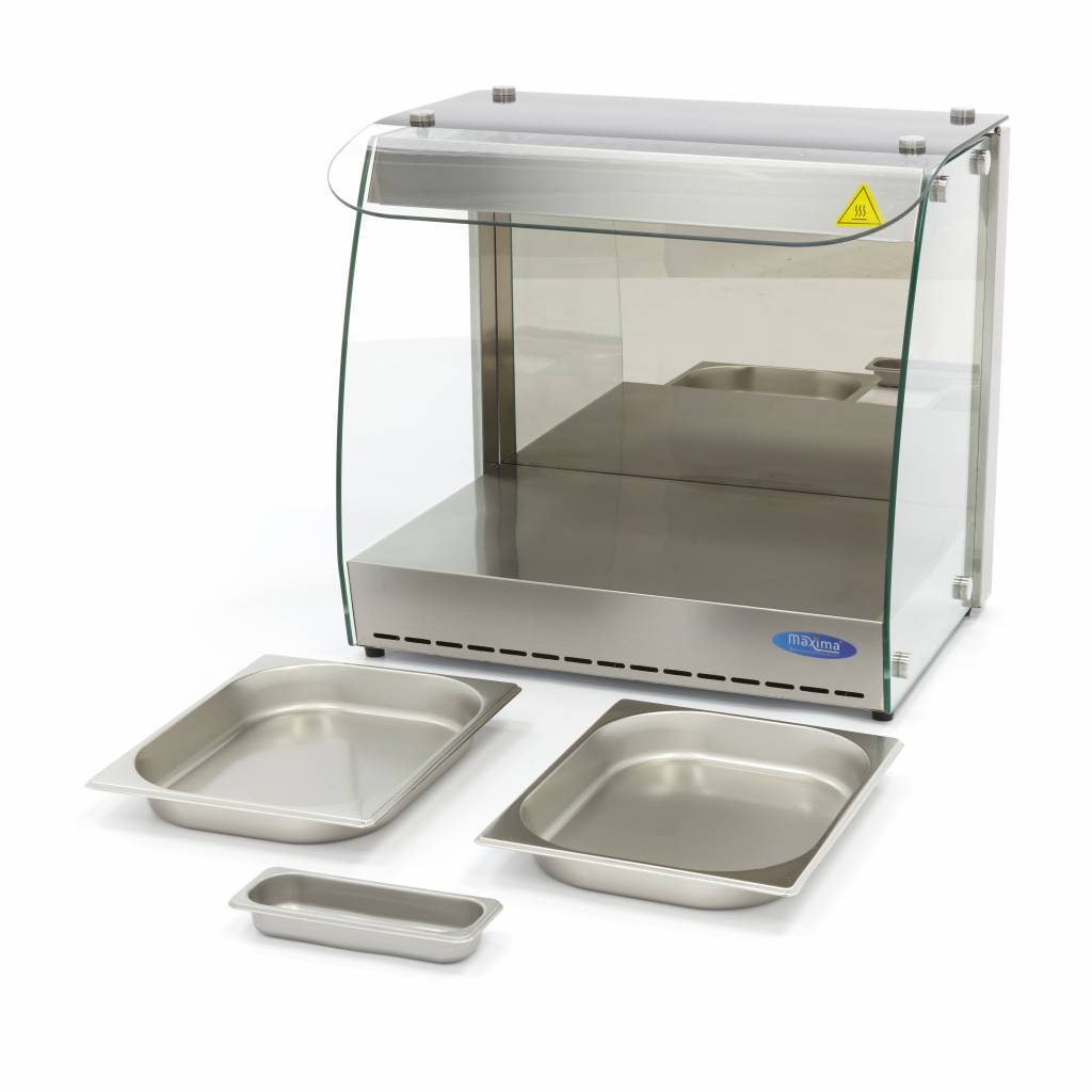 Maxima Heated Food Display - 56cm - 1 Shelf - Open - Fits 2 x 1/2 GN - 09400750