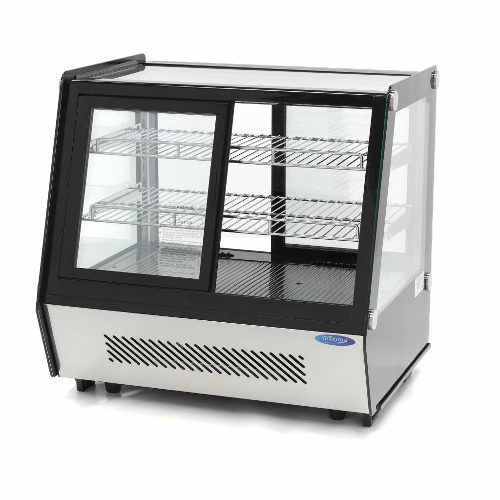 Gebaksvitrine - 125 L - 71 cm - Schuifdeuren Voor en Achter - MAXIMA