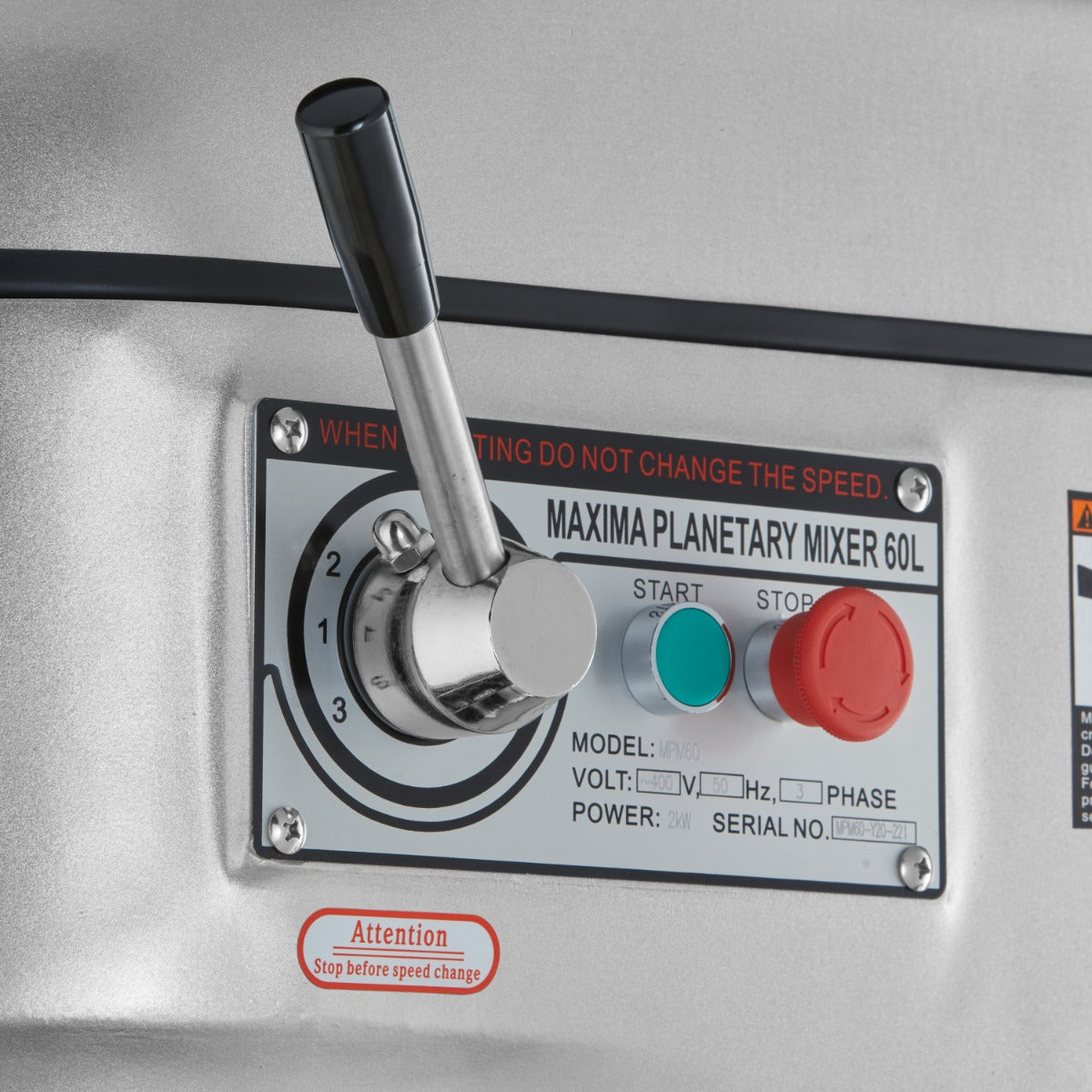 Maxima Planetary Mixer - 60L - Up to 30kg Dough - 3 Speed - 09300180