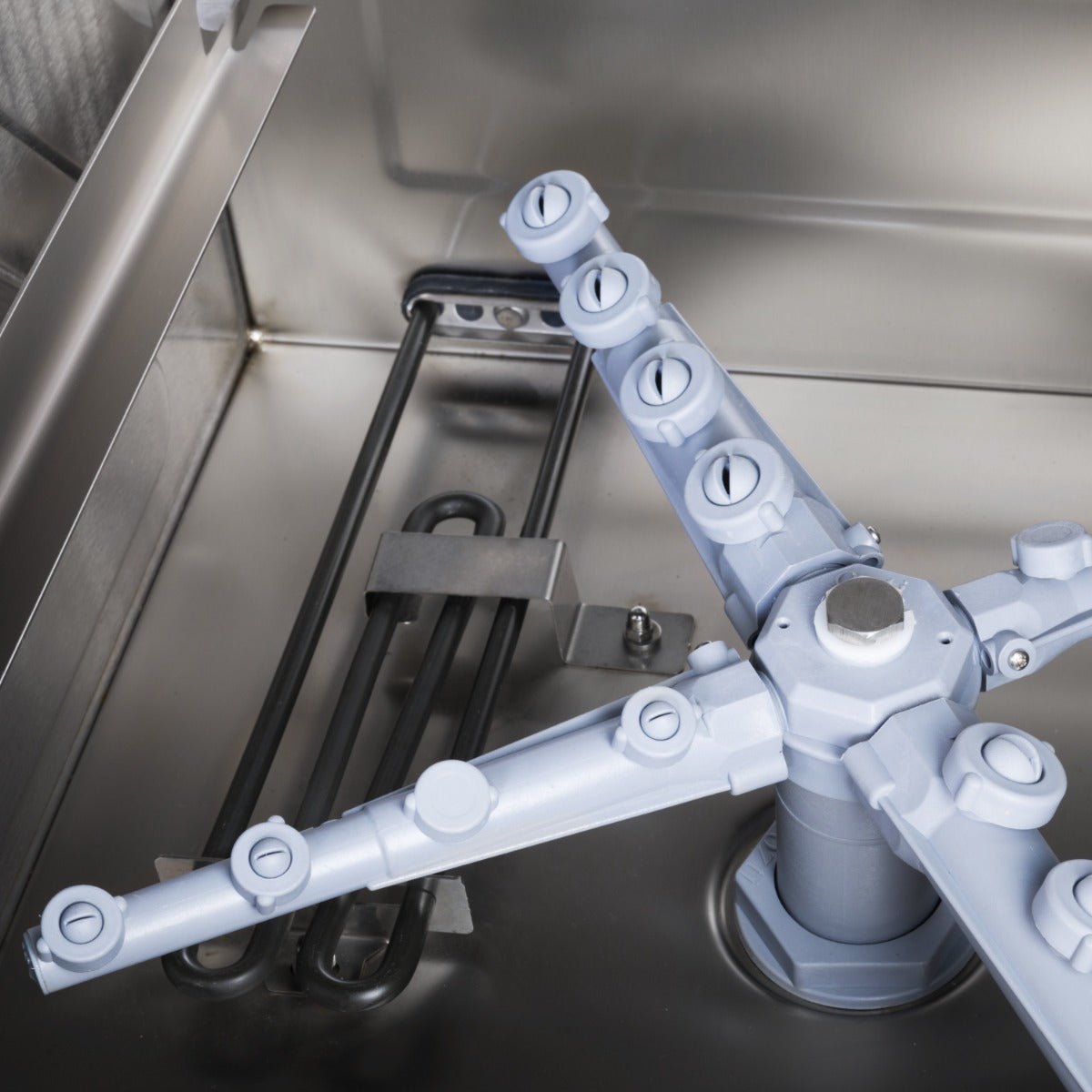 Maxima Undercounter Dishwasher - 40 x 40cm - with Drain, Rinse Aid and Soap Pumps - 230V - 09200800