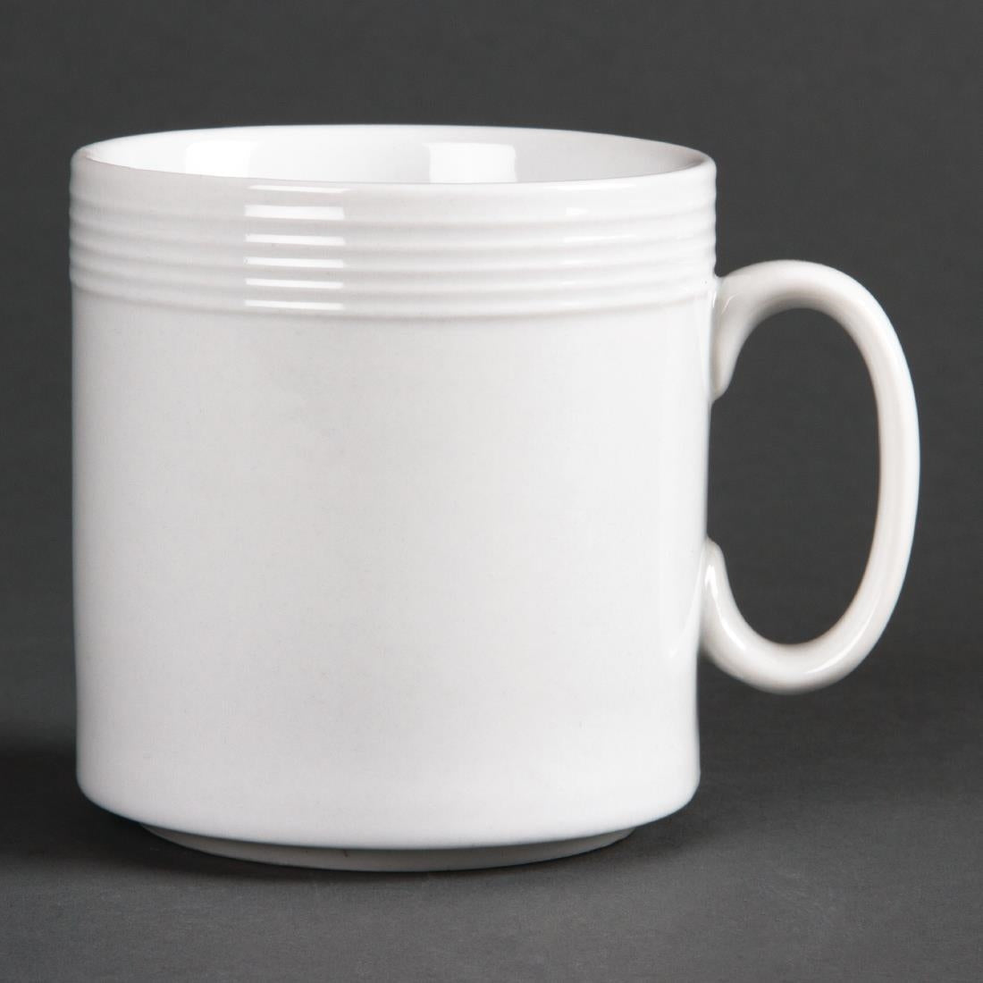 Olympia Linear Mugs 220ml 8oz (Pack of 12) - U088 Olympia