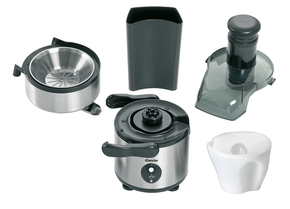Bartscher Juicer 700 - Volume 0.046 mtq - Width 300mm x Depth 240mm x Height 430mm - 4.3kg - Soft and Hard Fruit and Veg - 150184