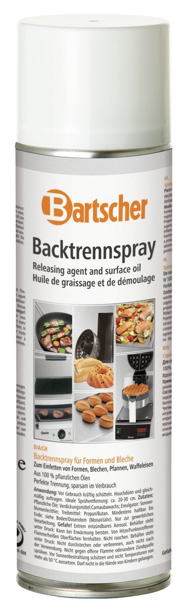 Bartscher Baking spray 500ml box of 6 - 100% Vegetable Oil - 173060
