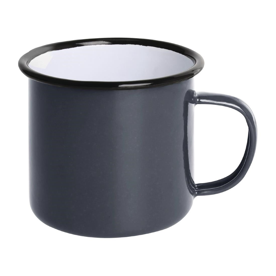 Olympia Enamel Mug Grey 350ml (Pack of 6) - DC397 Olympia