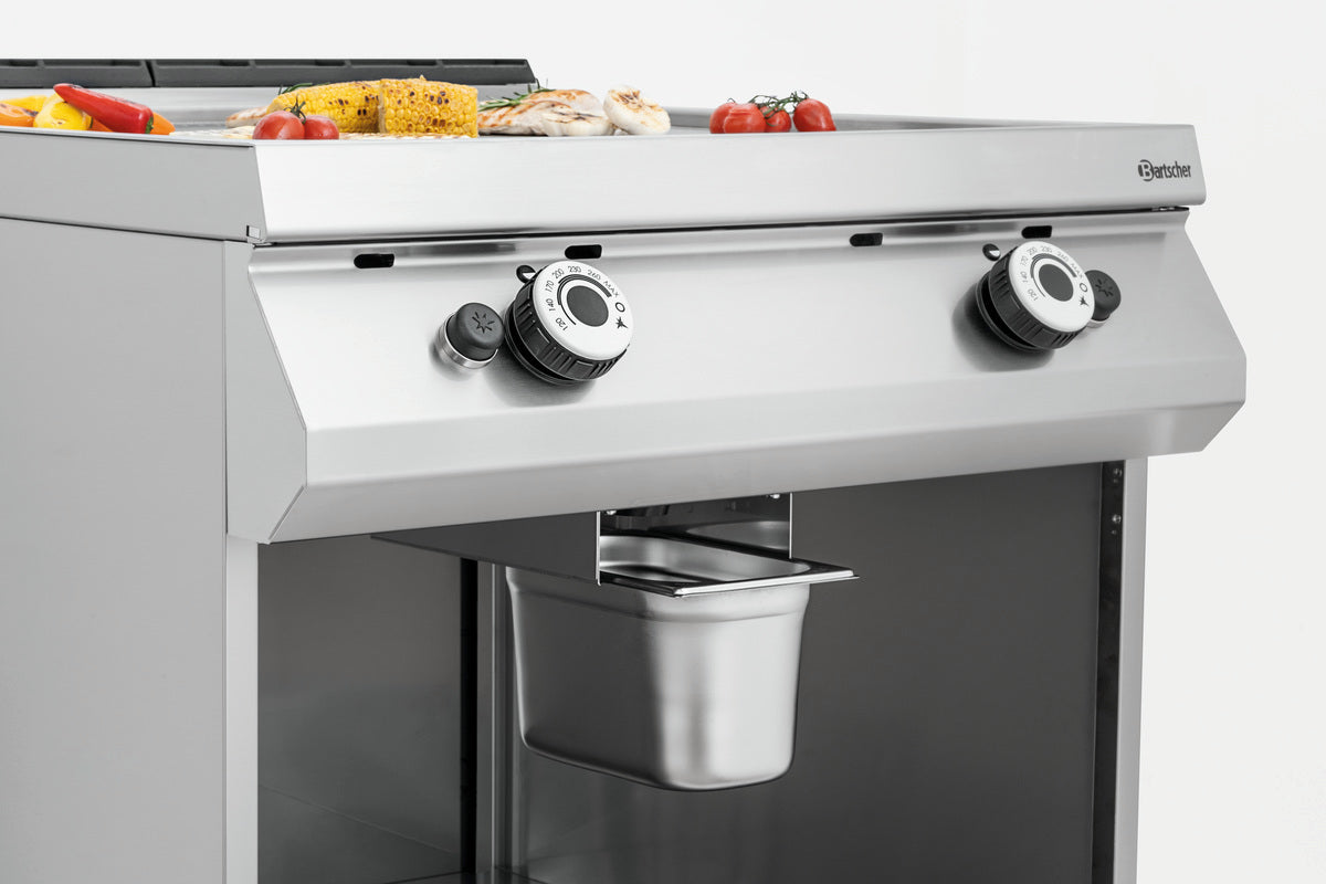 Gas grillplaat, geribbeld, OU - BARTSCHER