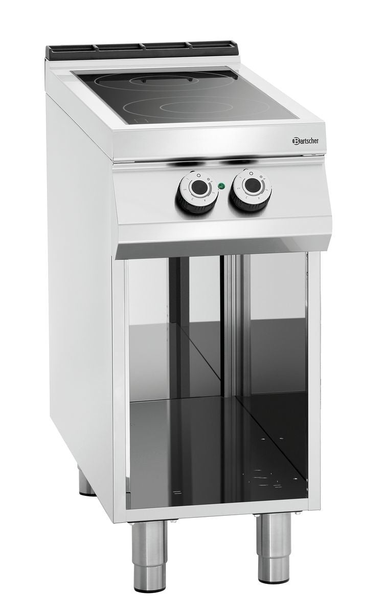 Bartscher Glaskeramikherd, 2 HTzon., OBU - 296411