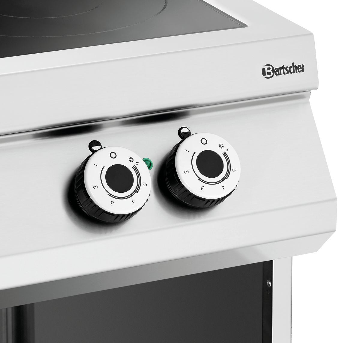 Bartscher Glaskeramikherd, 2 HTzon., OBU - 296411