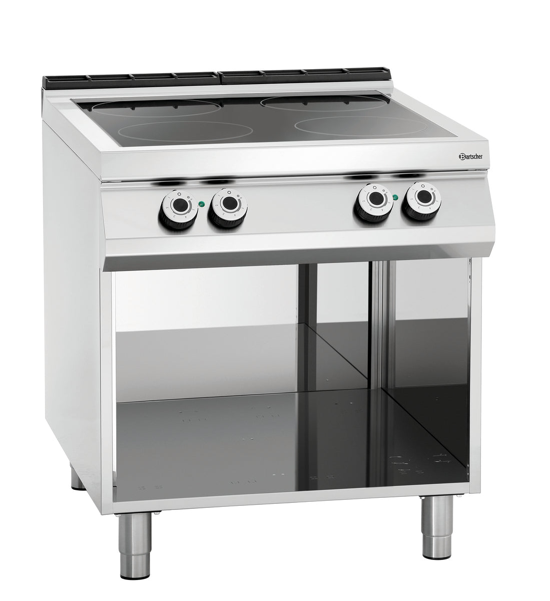 Bartscher Glaskeramikherd, 4 HTzon., OBU - 296421