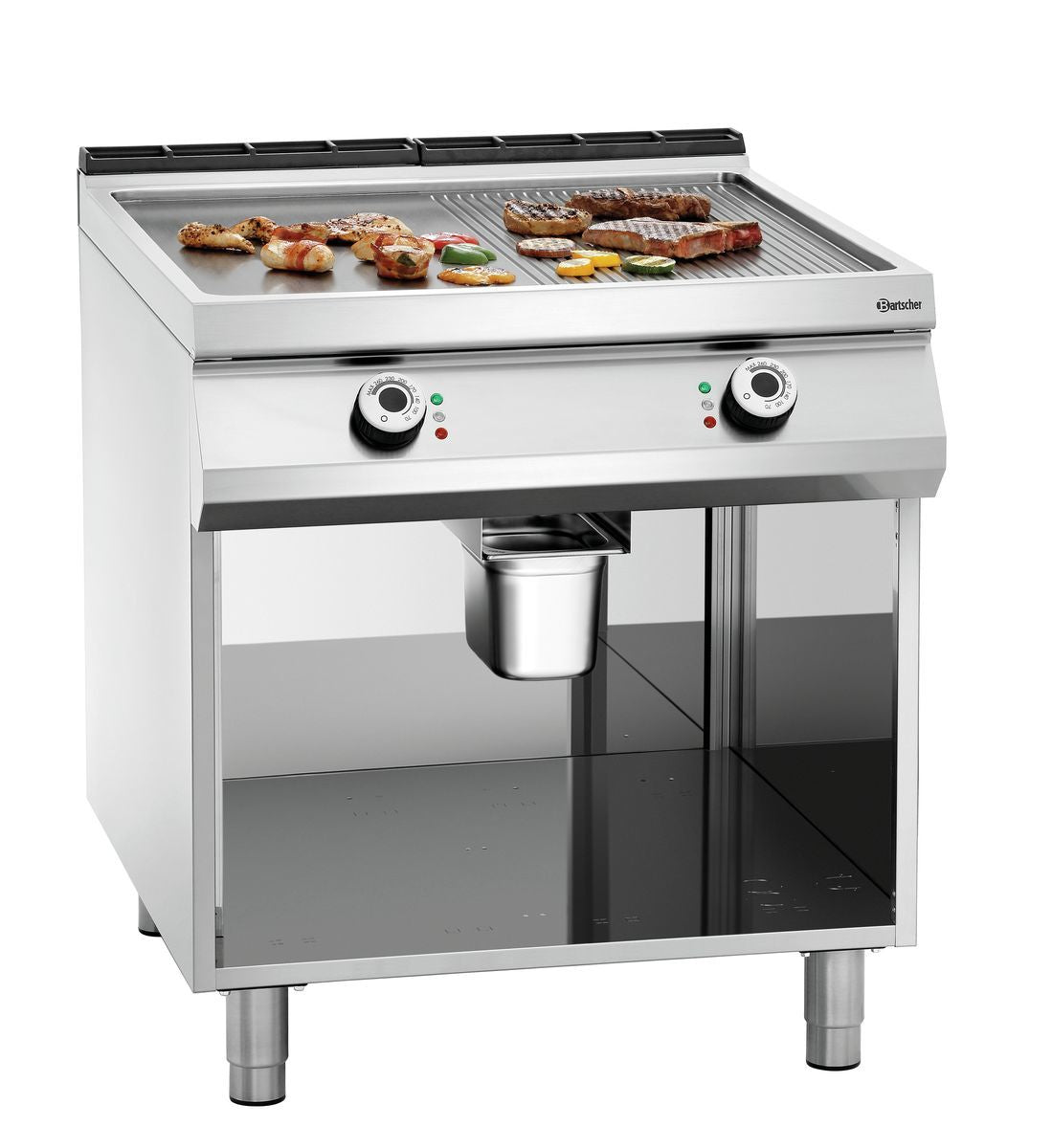 Elektrische bakplaat, 1/2+1/2, PO - BARTSCHER