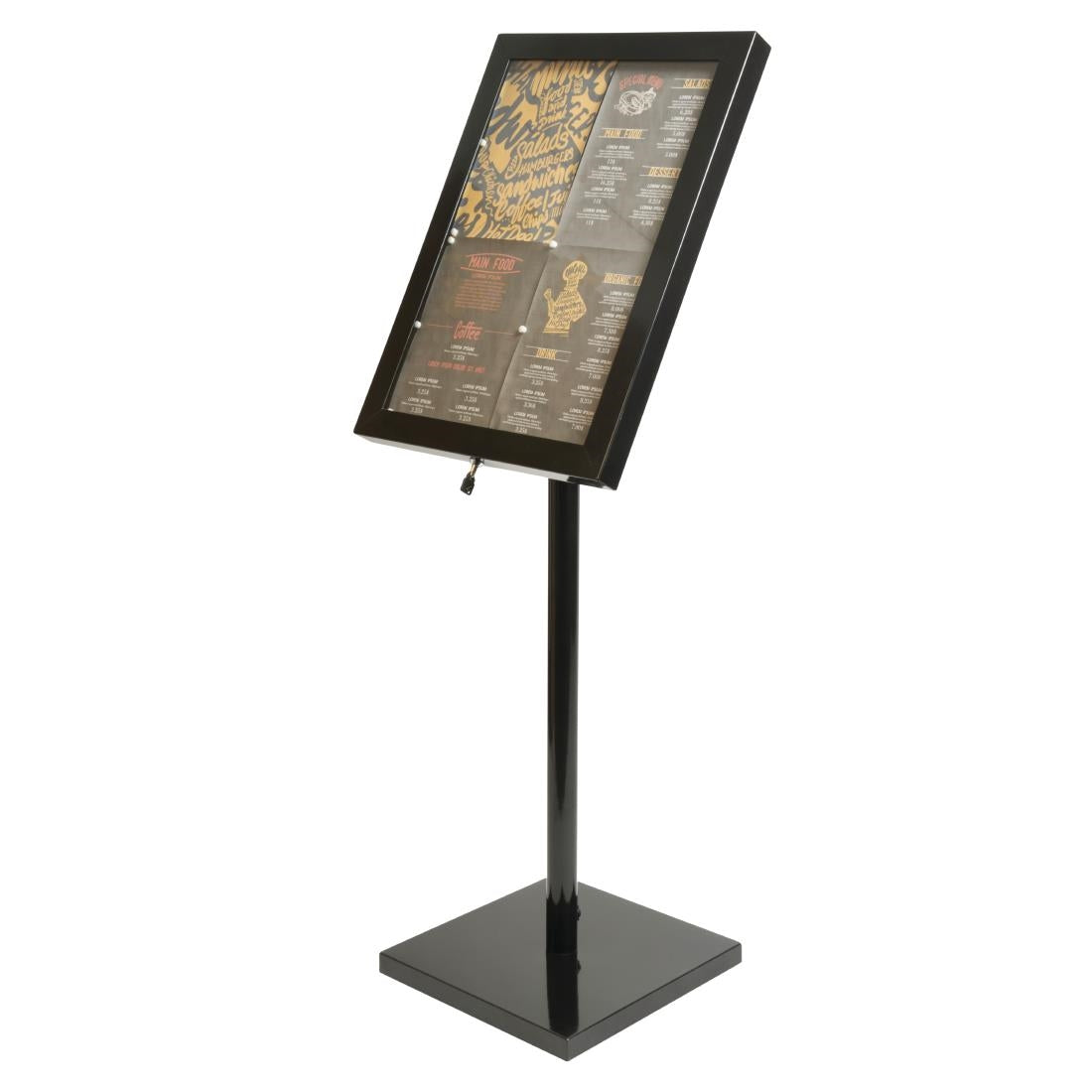 Securit LED Menu Display Case Black - GL110 Securit