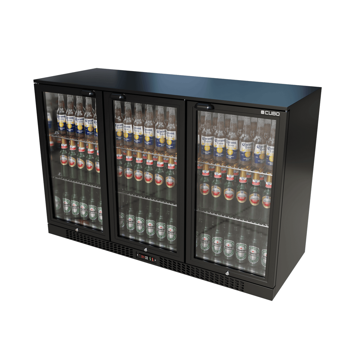 Cubo Barkühlschrank 324L - 3 Glasflügeltüren- Abschließbar - CS-320H-EE