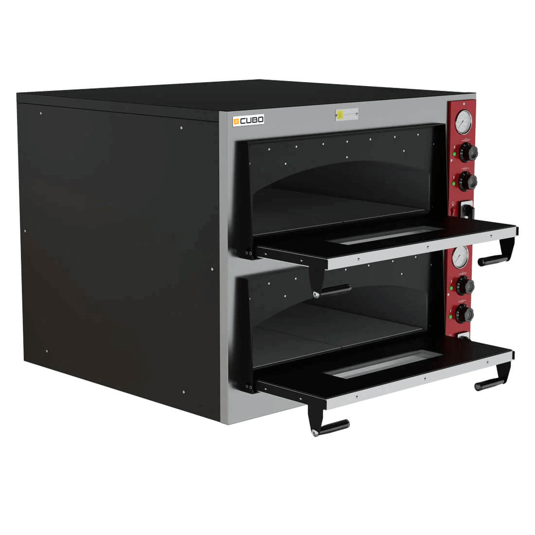 CUBO Pizzaoven - Dubbel - Elektrisch 400V - 8 x 33cm pizza - CS-TDPO