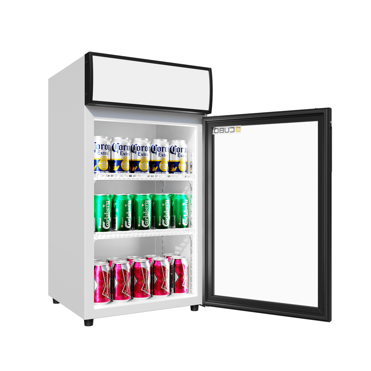 Cubo Tafelmodel Barkoelkast 59L - 1 Scharnierende Glazen Deur - Energiezuinig - CS-50H-EE