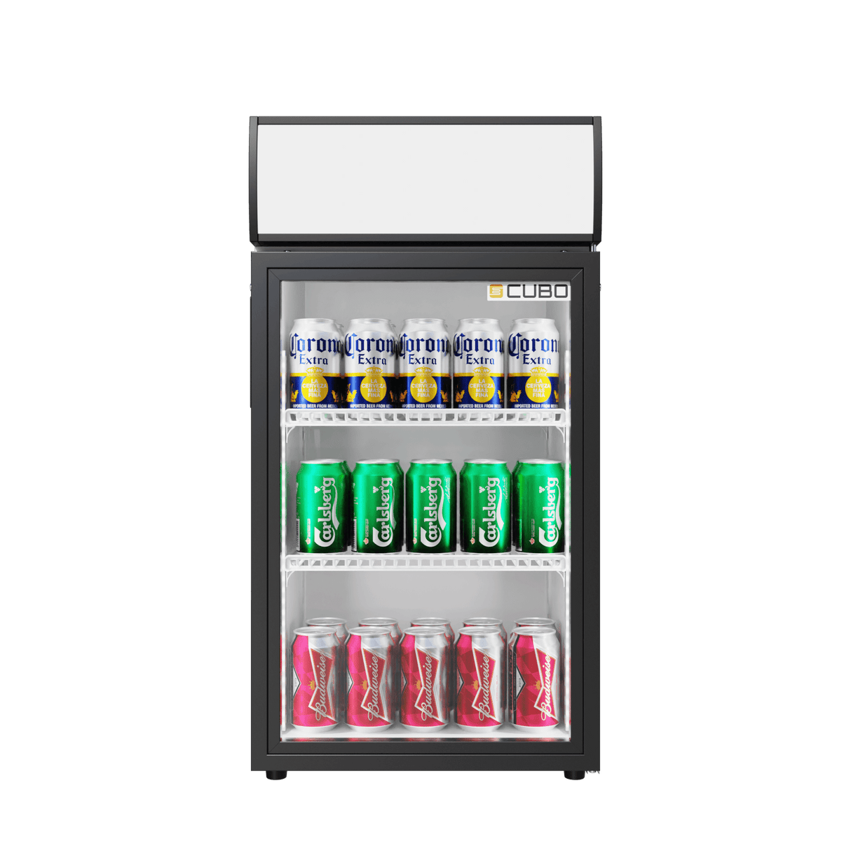 Cubo Tafelmodel Barkoelkast 59L - 1 Scharnierende Glazen Deur - Energiezuinig - CS-50H-EE