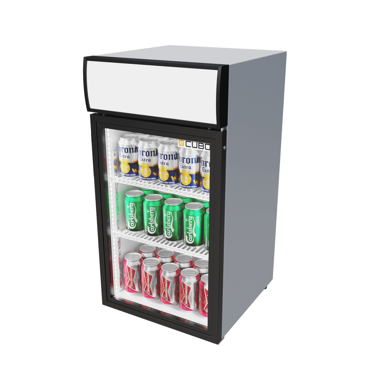 Cubo Tafelmodel Barkoelkast 59L - 1 Scharnierende Glazen Deur - Energiezuinig - CS-50H-EE