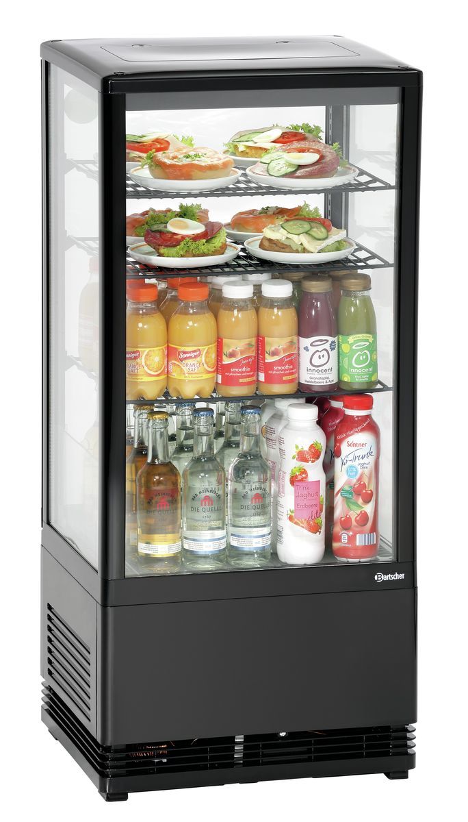 Mini-koelvitrine 78L, zwart - BARTSCHER