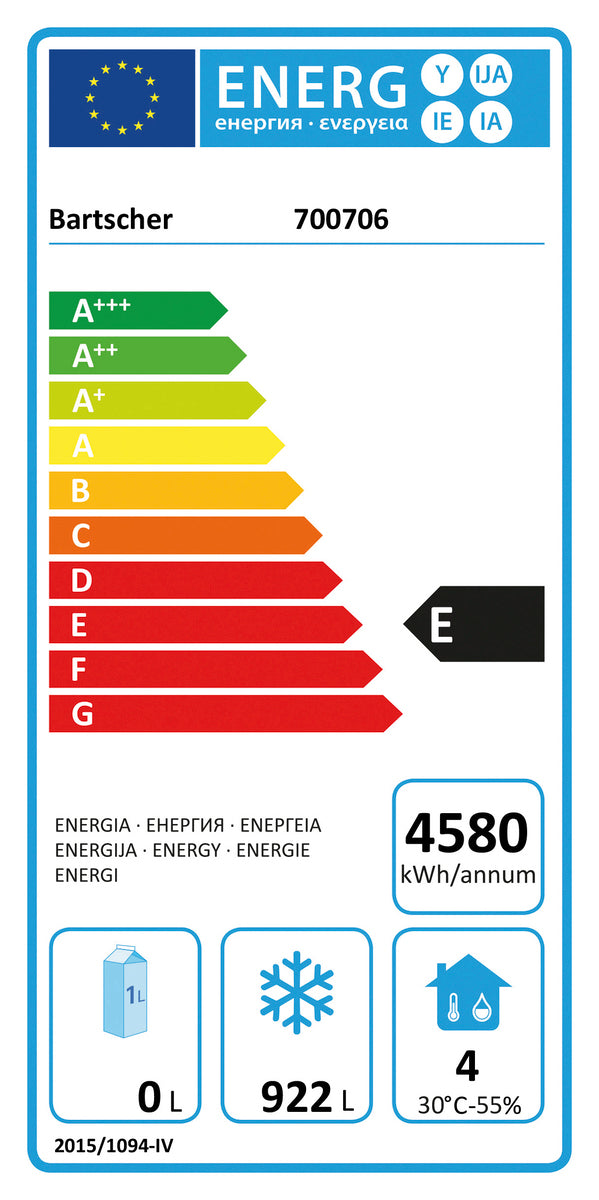 Vrieskast 1400 GN211 - BARTSCHER
