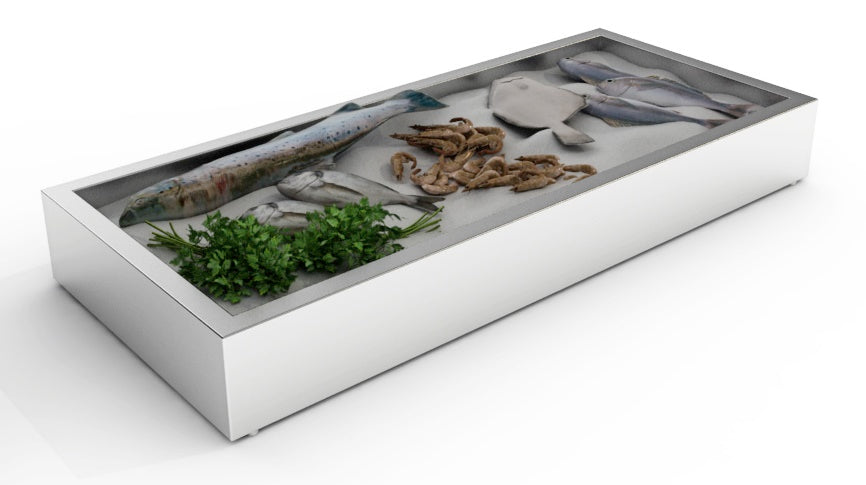 CRUSHED ICE BAK 4/1 GN OPBOUW RVS AISI 304 - COMBISTEEL