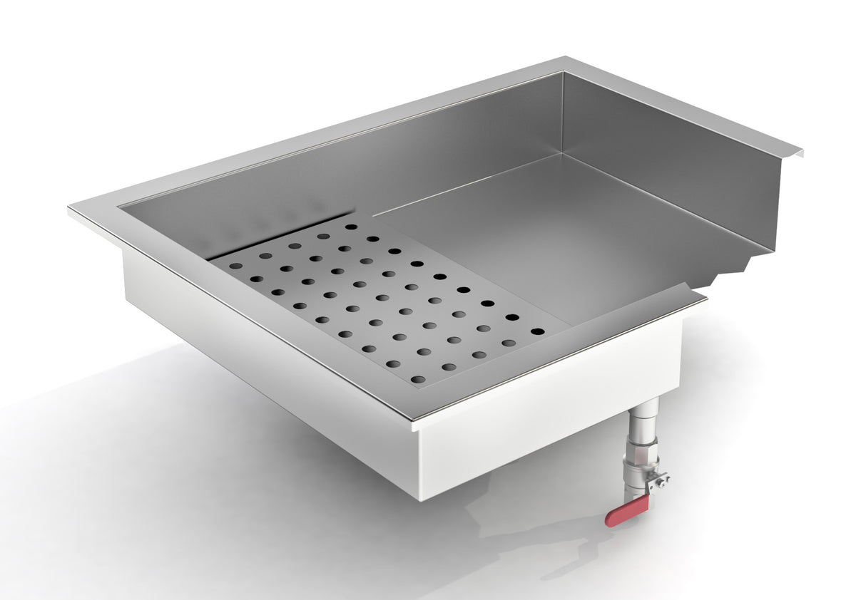 CRUSHED ICE BAK 2/1 GN INBOUW RVS AISI 304 - COMBISTEEL