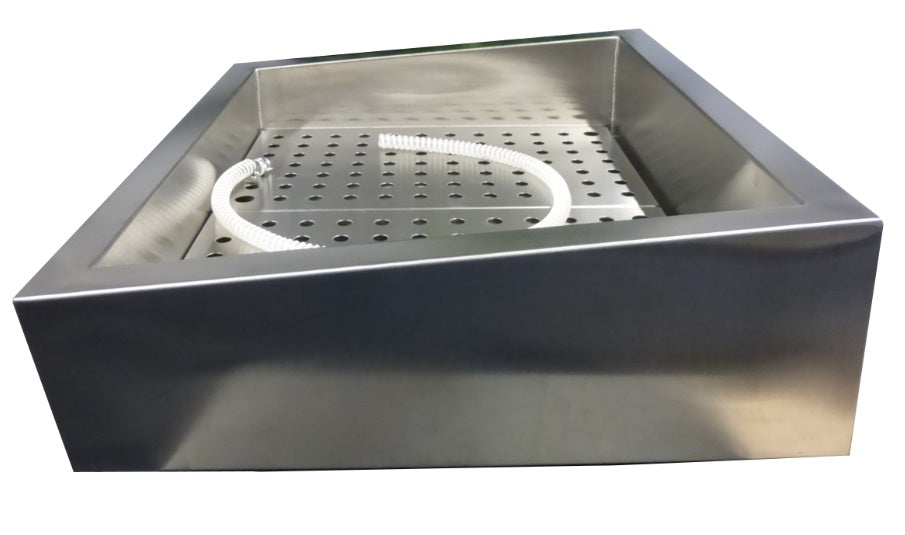 Combisteel Crushed Ice Bin Incline 2/1 GN Aisi 304  Drain On The Operating Side - 7013.2785