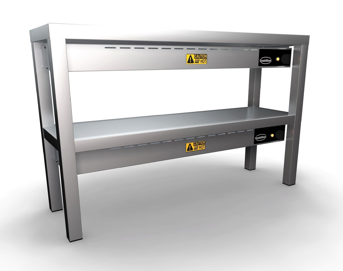 Combisteel Double Tier Ceramic Heated Overshelf 1000mm Wide 6 x 250W Elements - 7020.0730 Heated Gantry Chef's Rack Combisteel