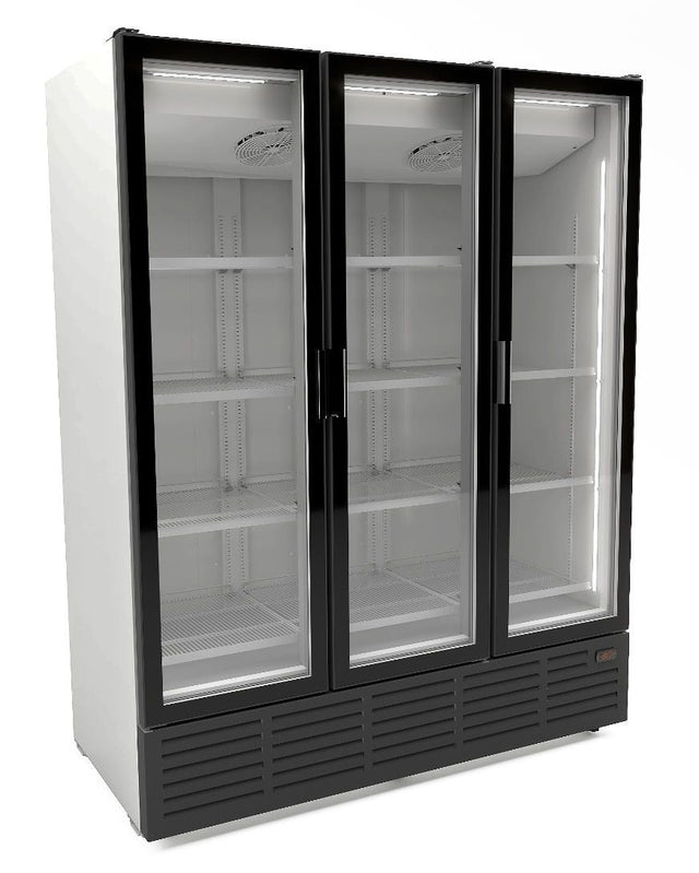 Combisteel Triple Hinged Glass Door Display Fridge Merchandiser 1560Ltr - 7072.1015 Upright Glass Door Fridges Combisteel