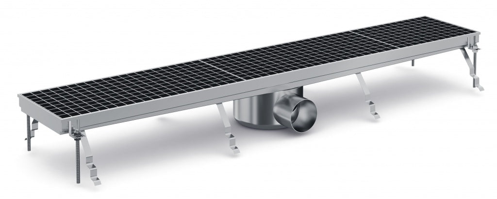 Combisteel Kitchen Drainage Floor Gully 1144 x 200mm Fixed Horizontal - 7075.0130 Kitchen Floor Gullies & Grids Combisteel
