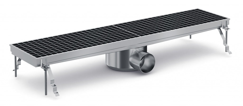 Combisteel Kitchen Drainage Floor Gully 891 x 200mm Fixed Horizontal - 7075.0125 Kitchen Floor Gullies & Grids Combisteel