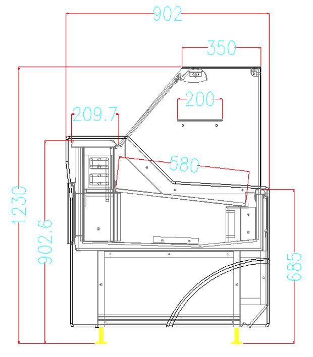 Combisteel Wesley Refrigerated Serve Over 1965mm Wide - 7090.0095 Standard Serve Over Counters Combisteel