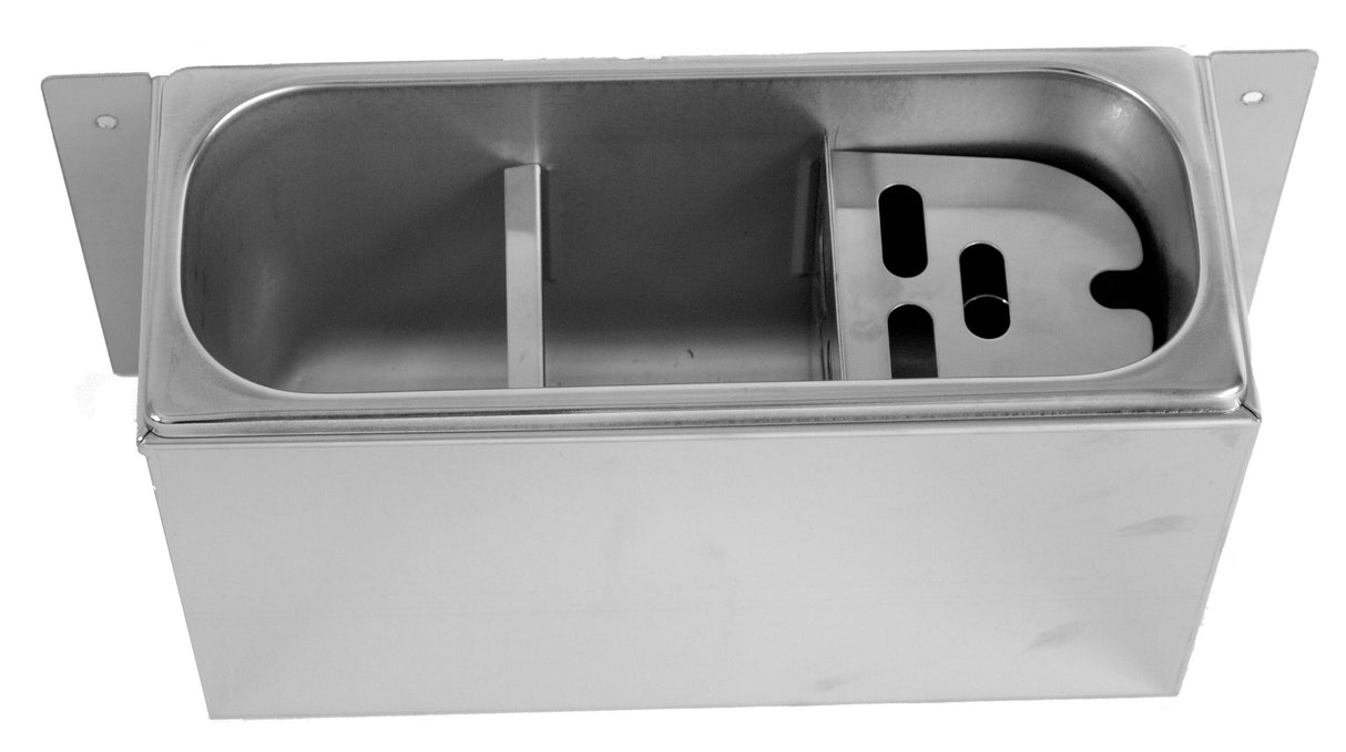 Combisteel Sink For Ice Cream Scoop 330X120X150 With Water Drain Hole, Water Connection And Overflow Pipe - 7108.0015 Combisteel