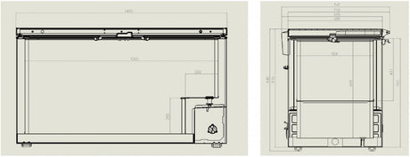 Combisteel Chest Freezer with Stainless Steel Lid 469 Litre - 7151.1115 Chest Freezers Combisteel