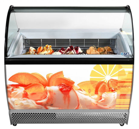 Combisteel Isabella Ice Cream Display Freezer 10 x 5 Litre - 7295.0020 Ice Cream Display Freezers Combisteel