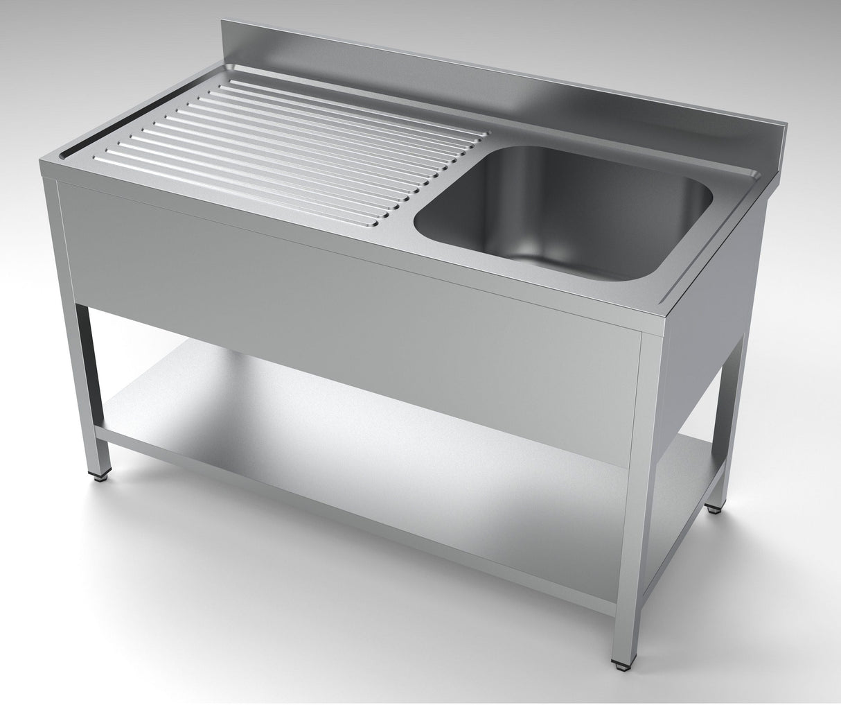 Combisteel Stainless Steel Sink Single Right Hand Bowl 1400mm Wide - 7333.0845 Single Bowl Sinks Combisteel