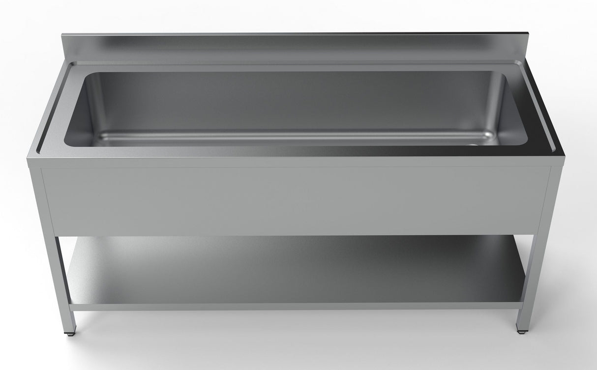Combisteel Extra Wide Single Pot Wash Catering Sink 1800mm - 7333.1310 Pot Wash Sinks Combisteel