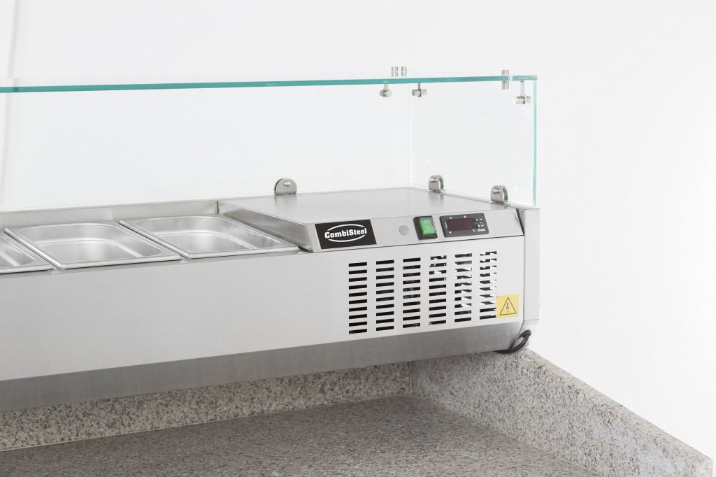 Combisteel Refrigerated Topping Unit with Glass Surround 1/3 GN x 7 - 7450.0019 VRX Topping Units Combisteel