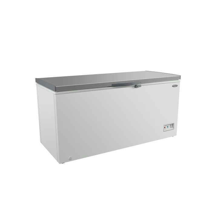 COMBISTEEL Chest Freezer 562L – Stainless Steel Lid – White