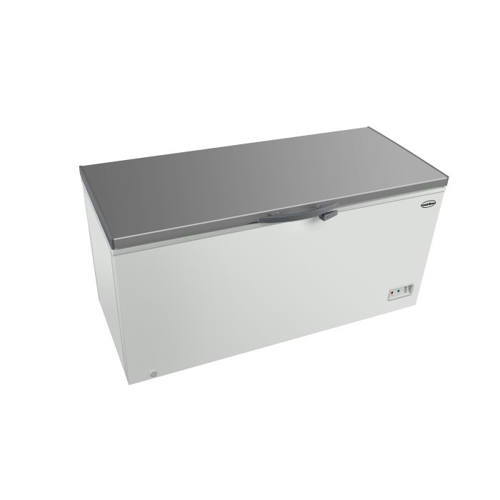 COMBISTEEL Chest Freezer 562L – Stainless Steel Lid – White