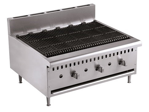 Combisteel Gas Charbroiler Grill 3 Burner - 7455.0915 Charcoal Grills Combisteel