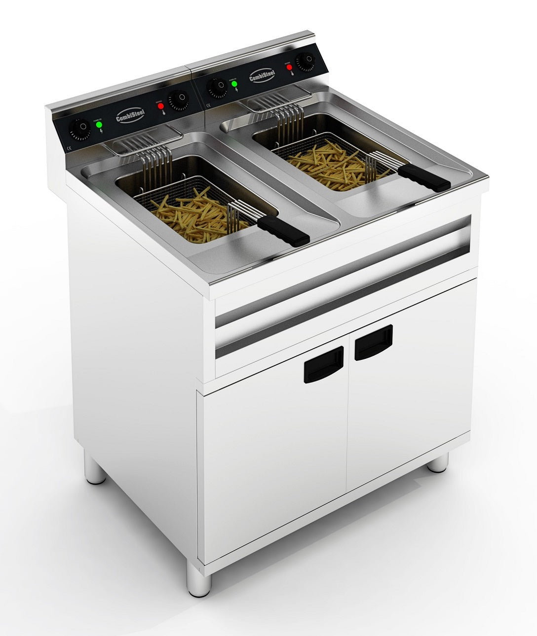 Combisteel Electric Fryer Twin Tank Twin Baskets 2 x 12 Litre 2 x 6Kw 400v - 7455.0960 Freestanding Electric Fryers Combisteel