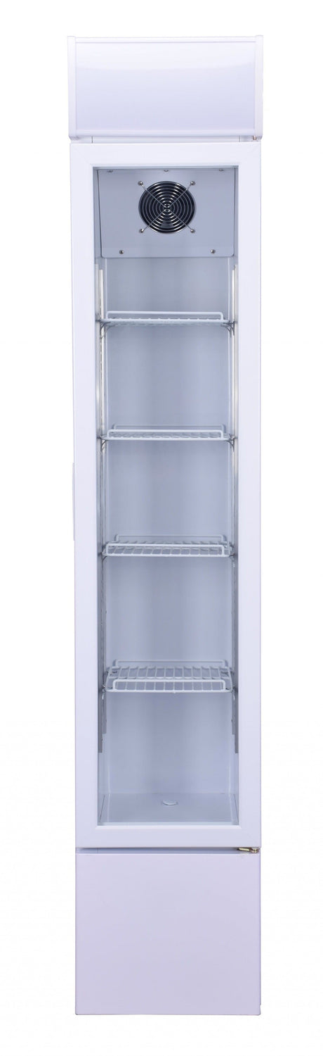Combisteel Slimline Narrow Single Hinged Glass Door Fridge Merchandiser 105Ltr - 7455.1385 Upright Single Glass Door Chillers Combisteel