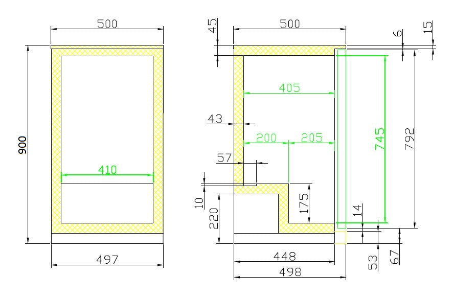 BARKOELER ZWART 1 DEUR - COMBISTEEL