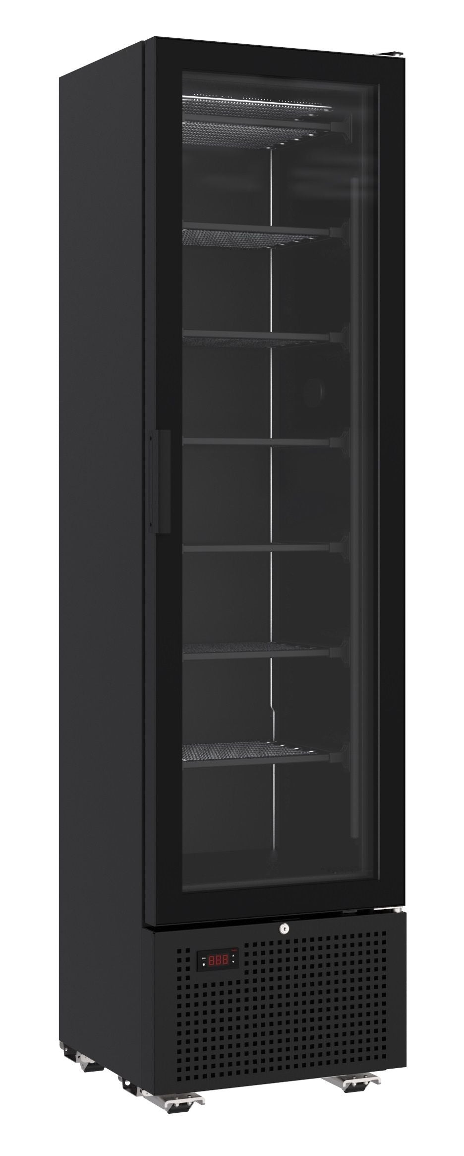 Combisteel Single Glass Door Display Freezer 221 Litre Black - 7464.0052 Upright Glass Door Freezers Combisteel