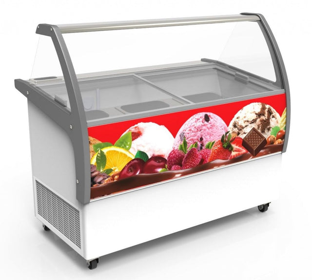 Combisteel Curacao Ice Cream Display Freezer 10 x 5 Litre - 7472.0105 Ice Cream Display Freezers Combisteel