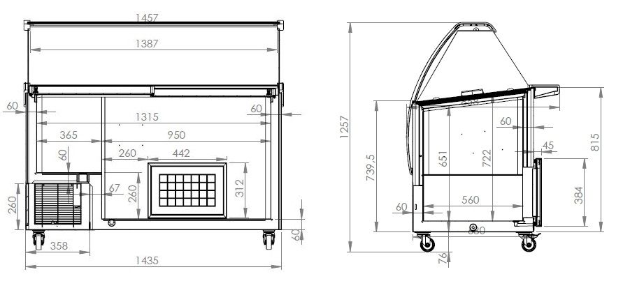 Combisteel Curacao Ice Cream Display Freezer 10 x 5 Litre - 7472.0105 Ice Cream Display Freezers Combisteel