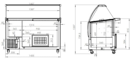 Combisteel Curacao Ice Cream Display Freezer 10 x 5 Litre - 7472.0105 Ice Cream Display Freezers Combisteel