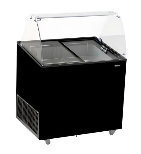 Combisteel Corsica Ice Cream Display Freezer 6 x 5 Litre Black - 7472.0124 Ice Cream Display Freezers Combisteel